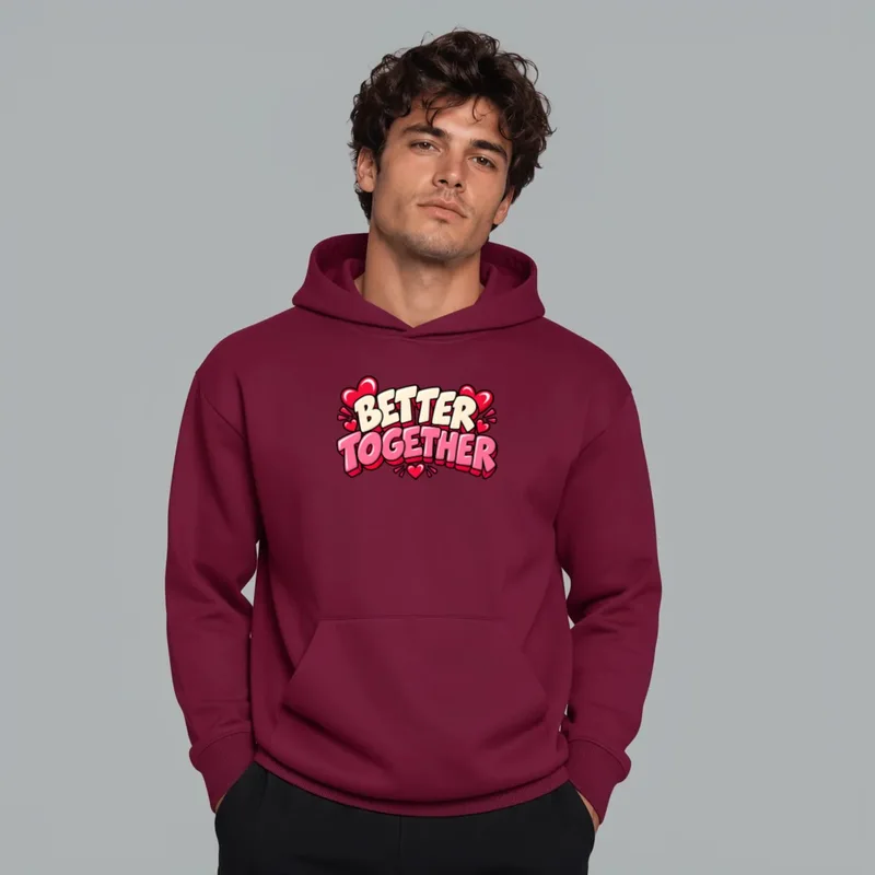 Tricou cu designul „Hanorac Better Together”