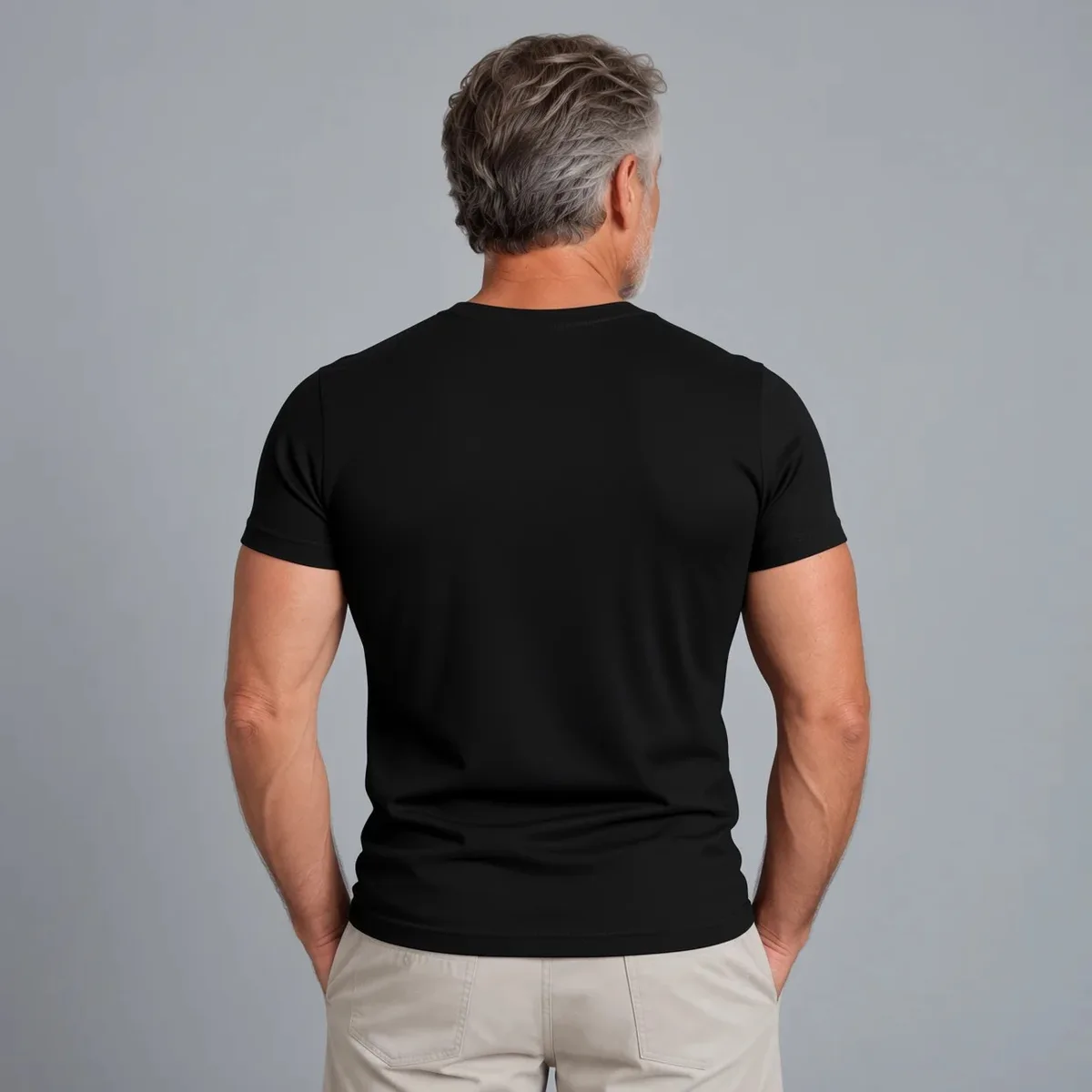 Tricou Dad — Negru, Spate