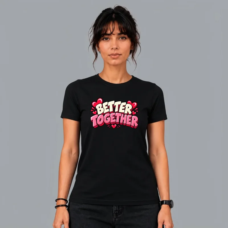 Tricou cu designul „Tricou Better Together”
