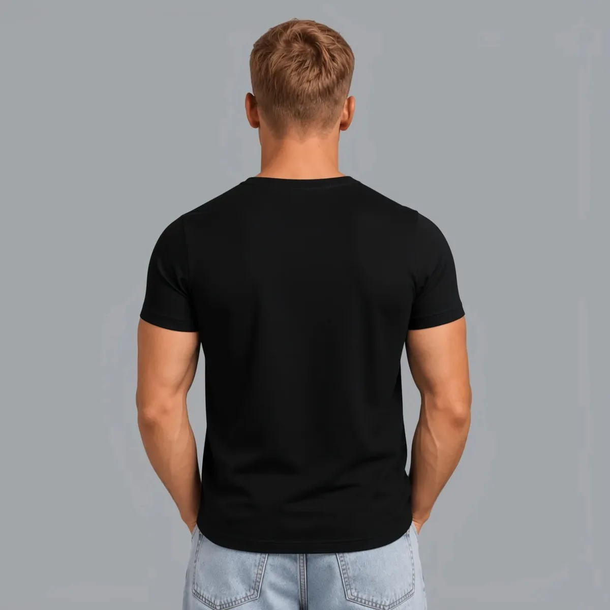 Tricou Same Team — Negru, Spate
