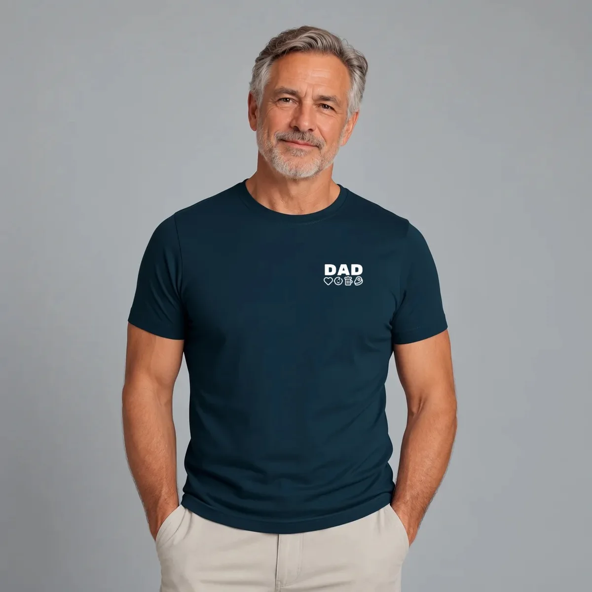 Tricou Dad — Bleumarin, Față