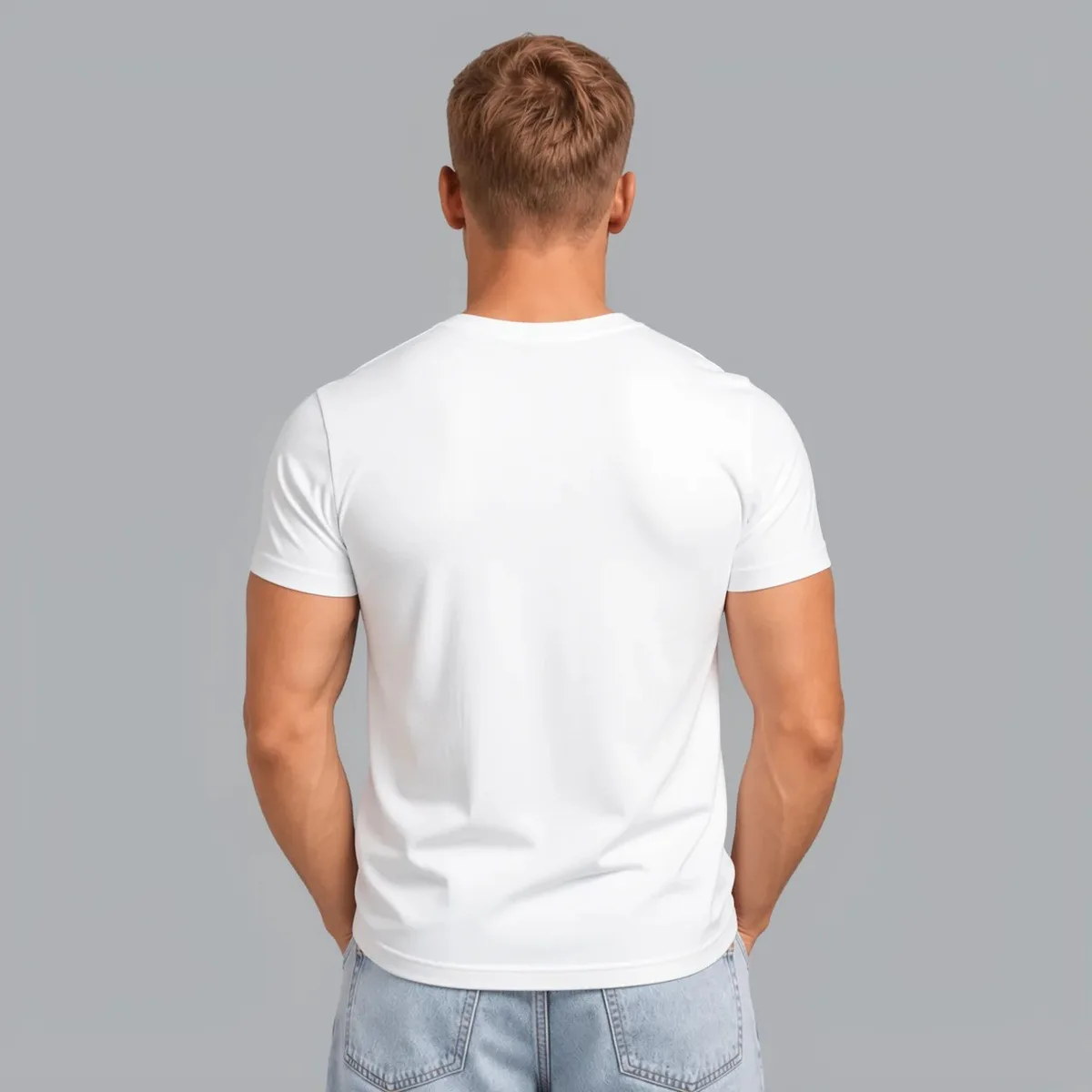 Tricou „Burlac” — Alb, Spate