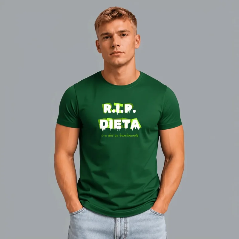 T-shirt with the ““R.I.P. Dieta” T-shirt” design