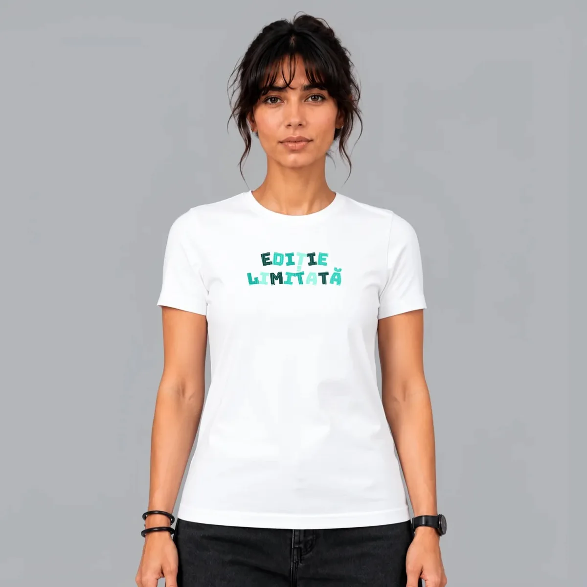 Tricou „Ediție limitată” — Alb, Față