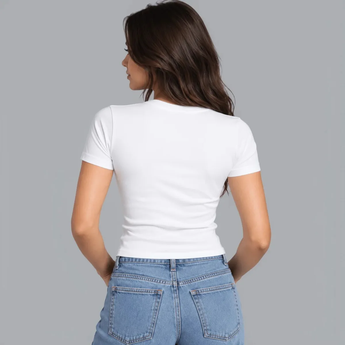 Tricou „Fără cafea nu” — Alb, Spate