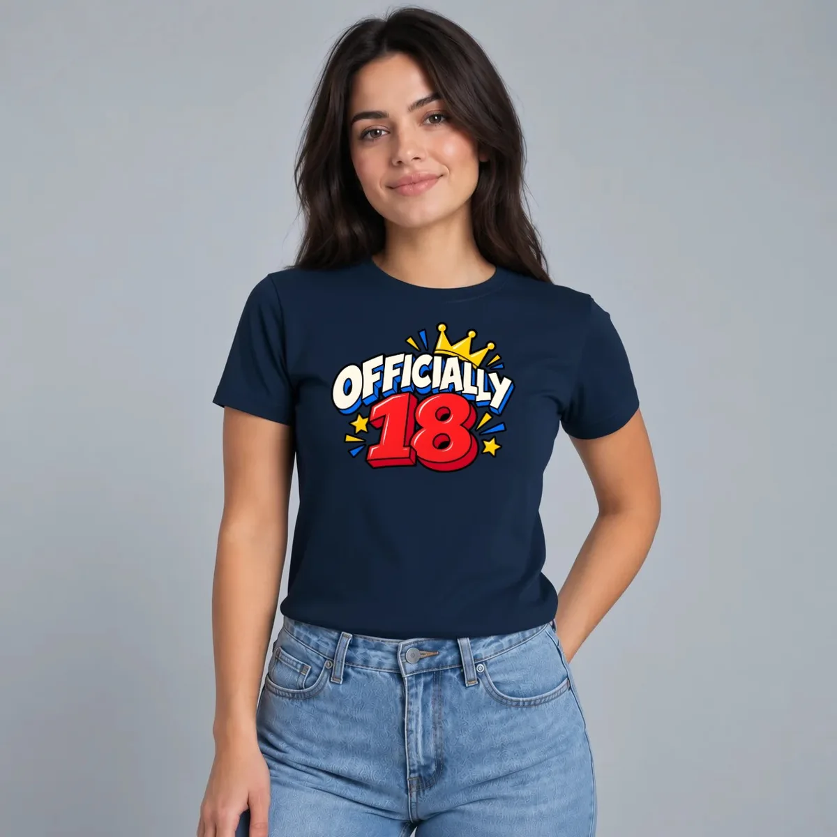 Tricou Officially 18 — Bleumarin, Față