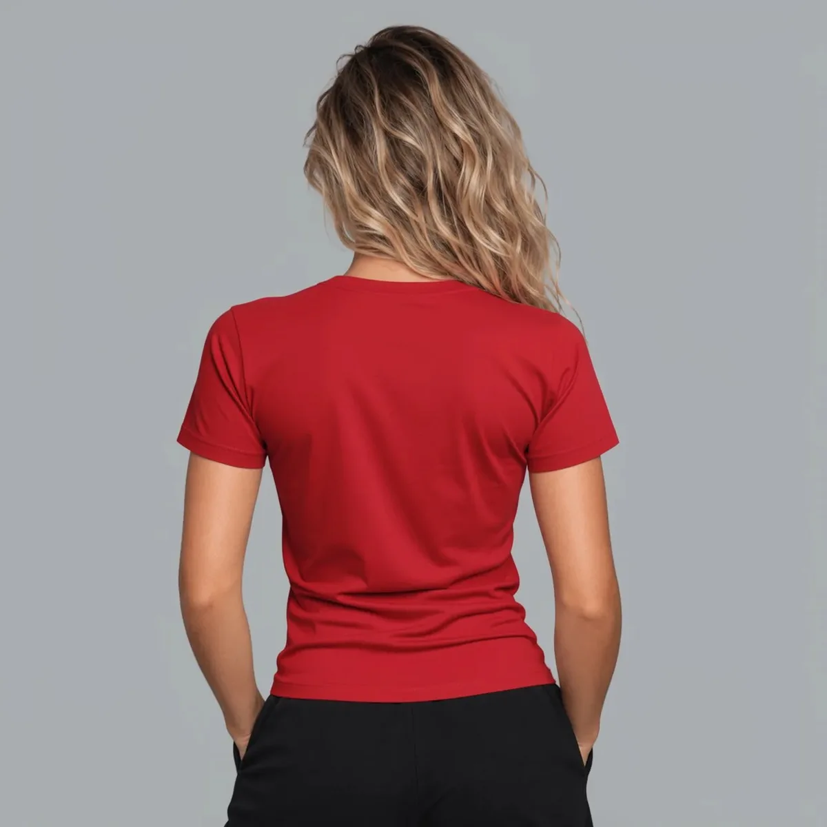 Tricou „Burlăcițe în acțiune” — Roșu, Spate