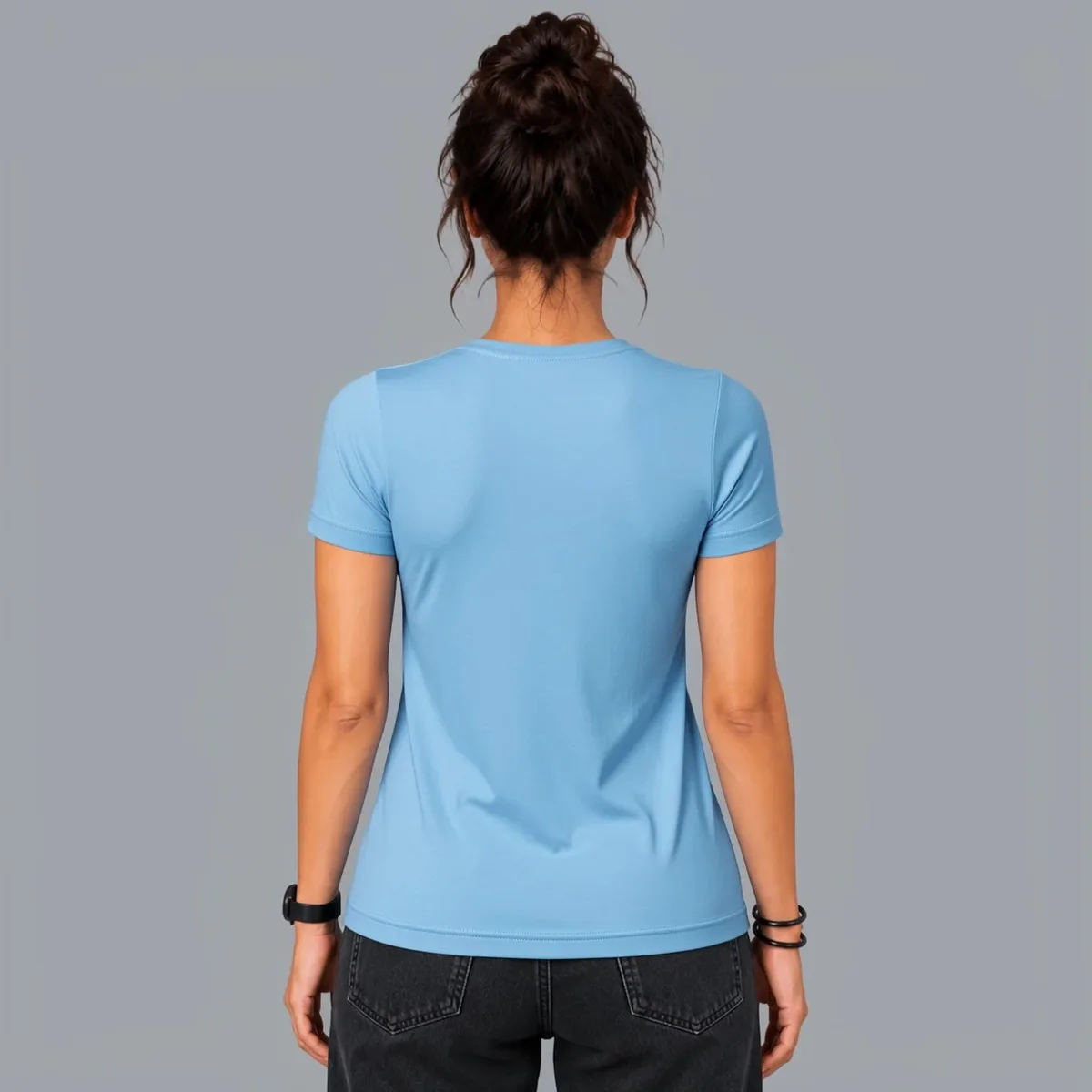 Tricou Am Supravietuit — Albastru azuriu, Spate