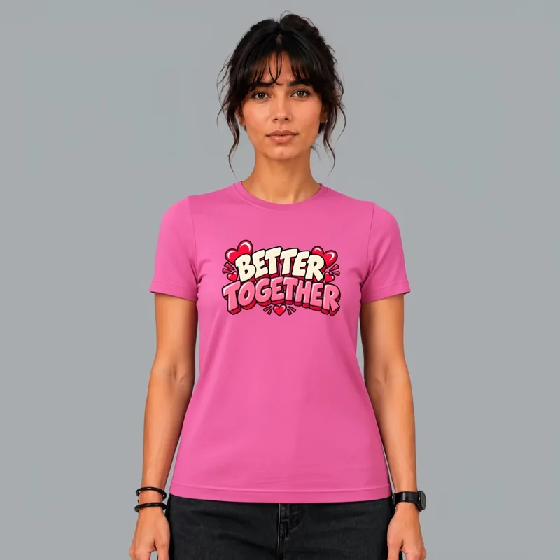 Tricou cu designul „Tricou Better Together”