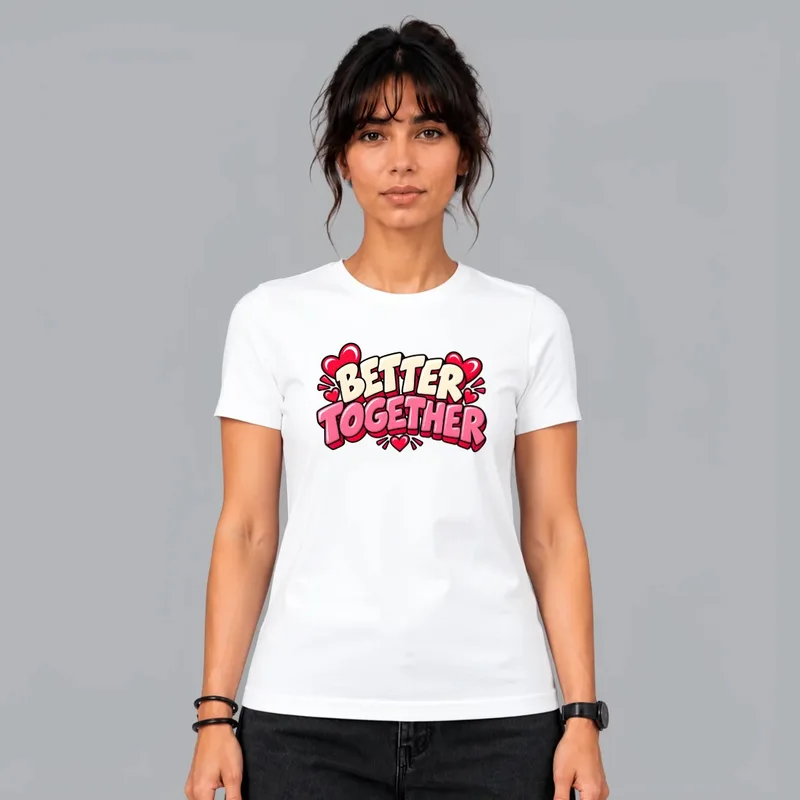 Tricou cu designul „Tricou Better Together”