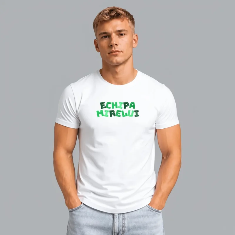 T-shirt with the ““Echipa mirelui” T-shirt” design